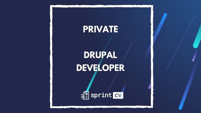 IT Job - Private - Drupal Developer - Sprint CV